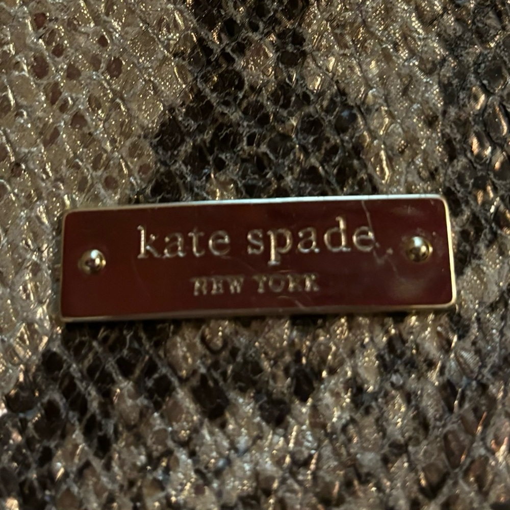 Kate Spade Metallic Two Tone Python Embossed Leat… - image 8